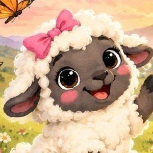 A ovelhinha Lulu acenando